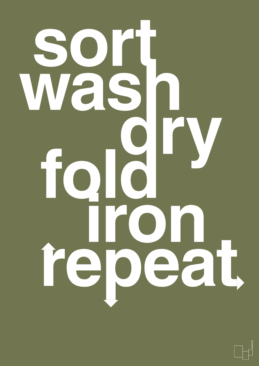 plakat: laundry repeat - secret meadow-Livet-A1two3