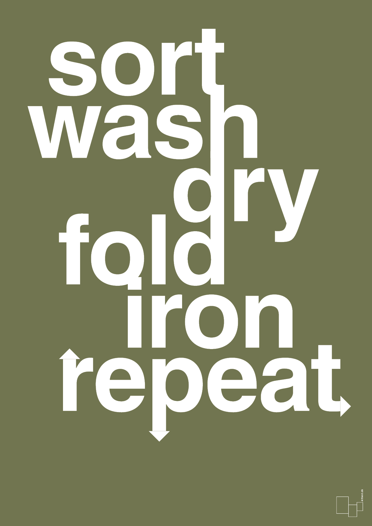 plakat: laundry repeat - secret meadow-Livet-A1two3