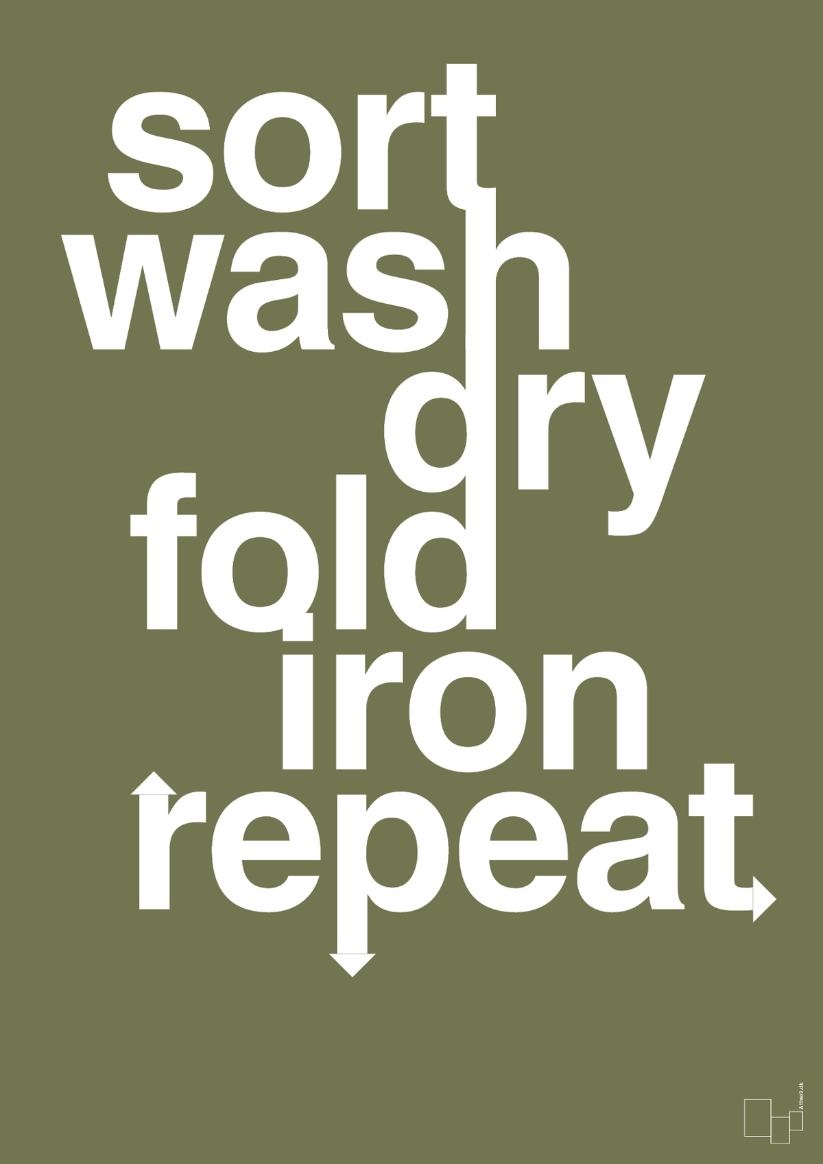 plakat: laundry repeat - secret meadow-Livet-A1two3