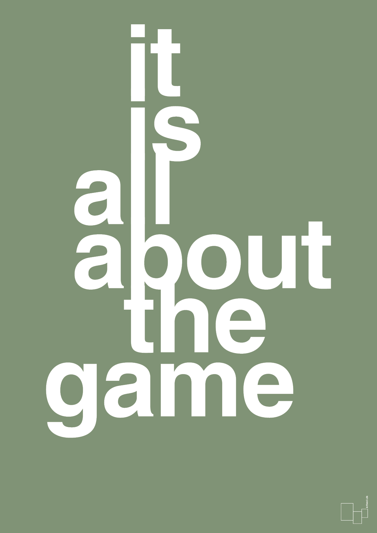 plakat: it is all about the game - jade-Gaming-A1two3