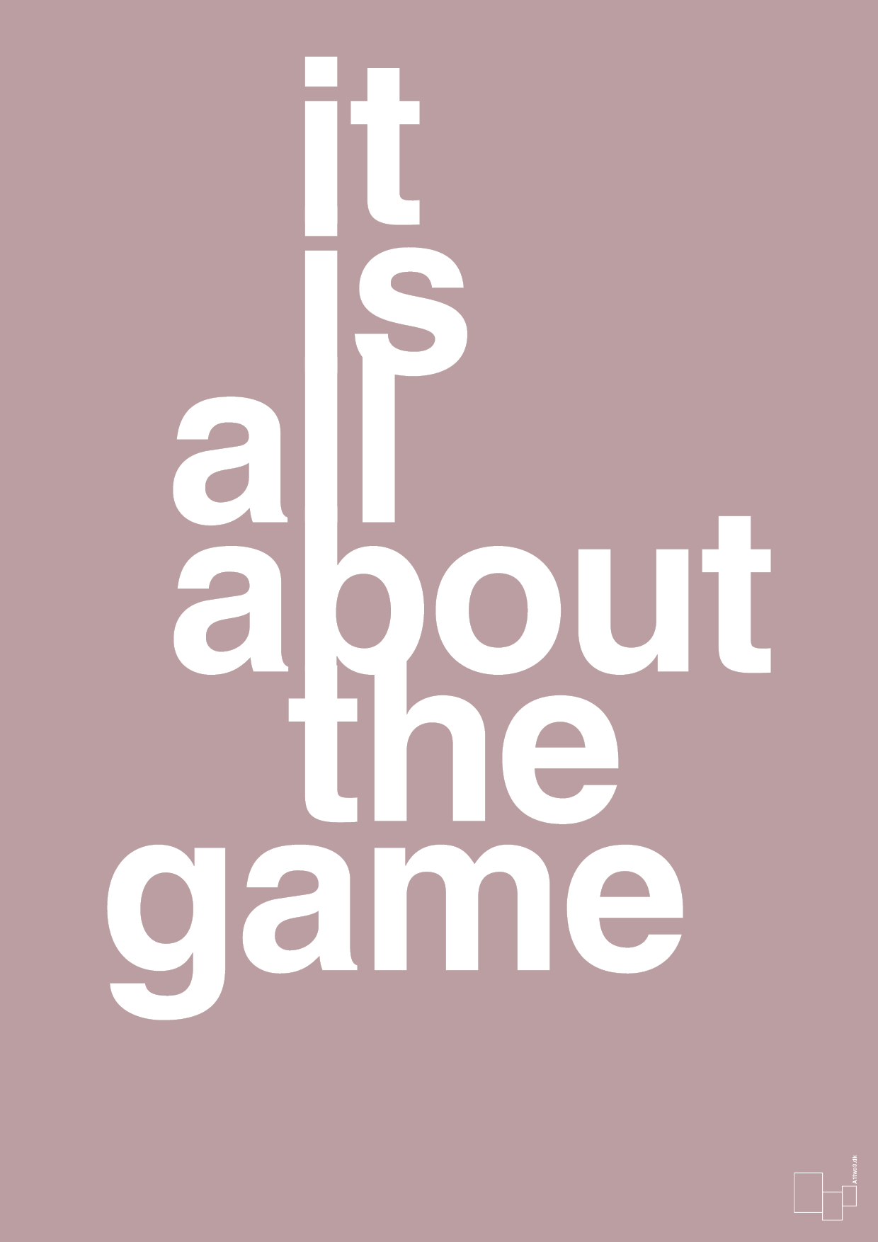 plakat: it is all about the game - light rose-Gaming-A1two3
