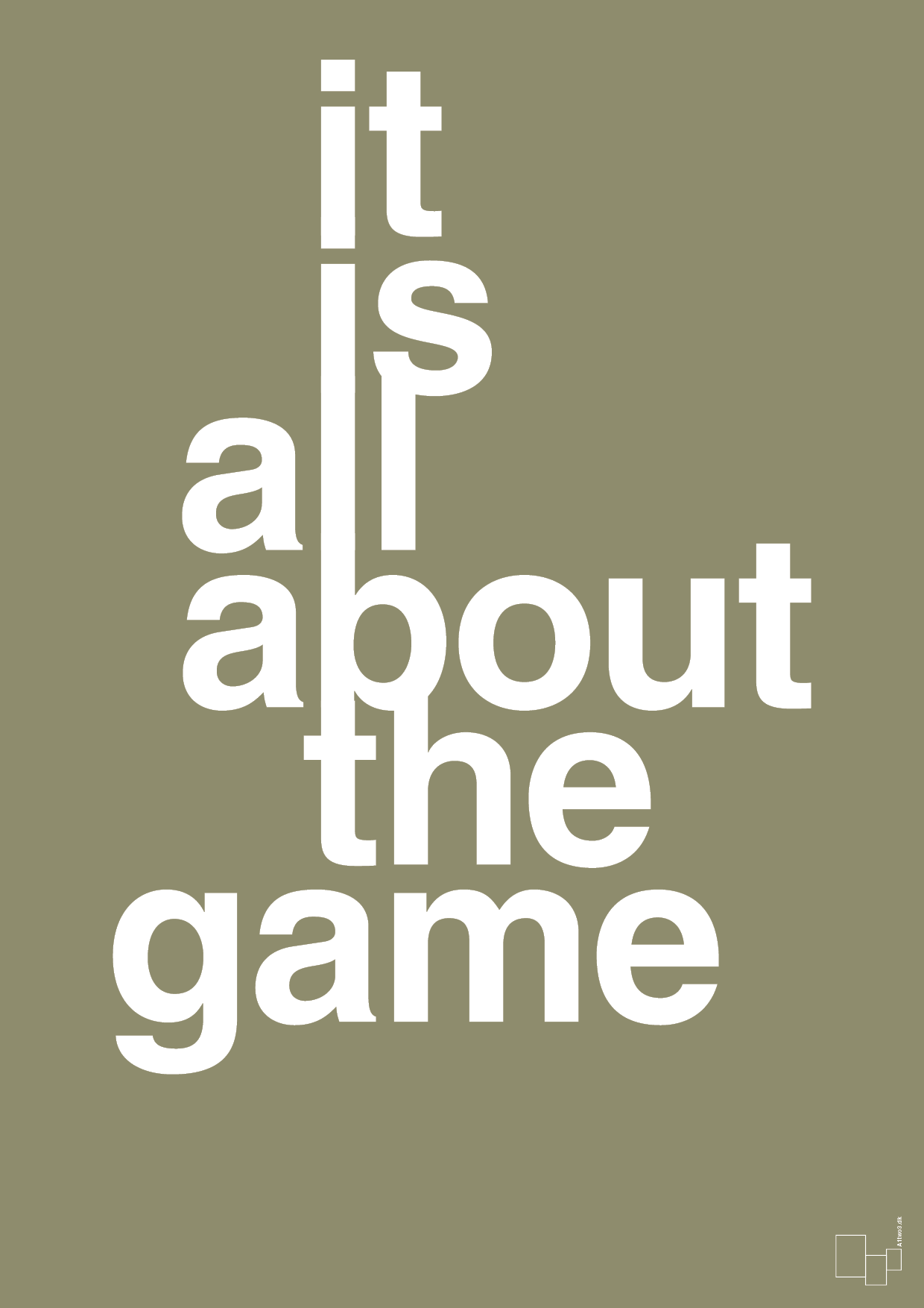 plakat: it is all about the game - misty forrest-Gaming-A1two3