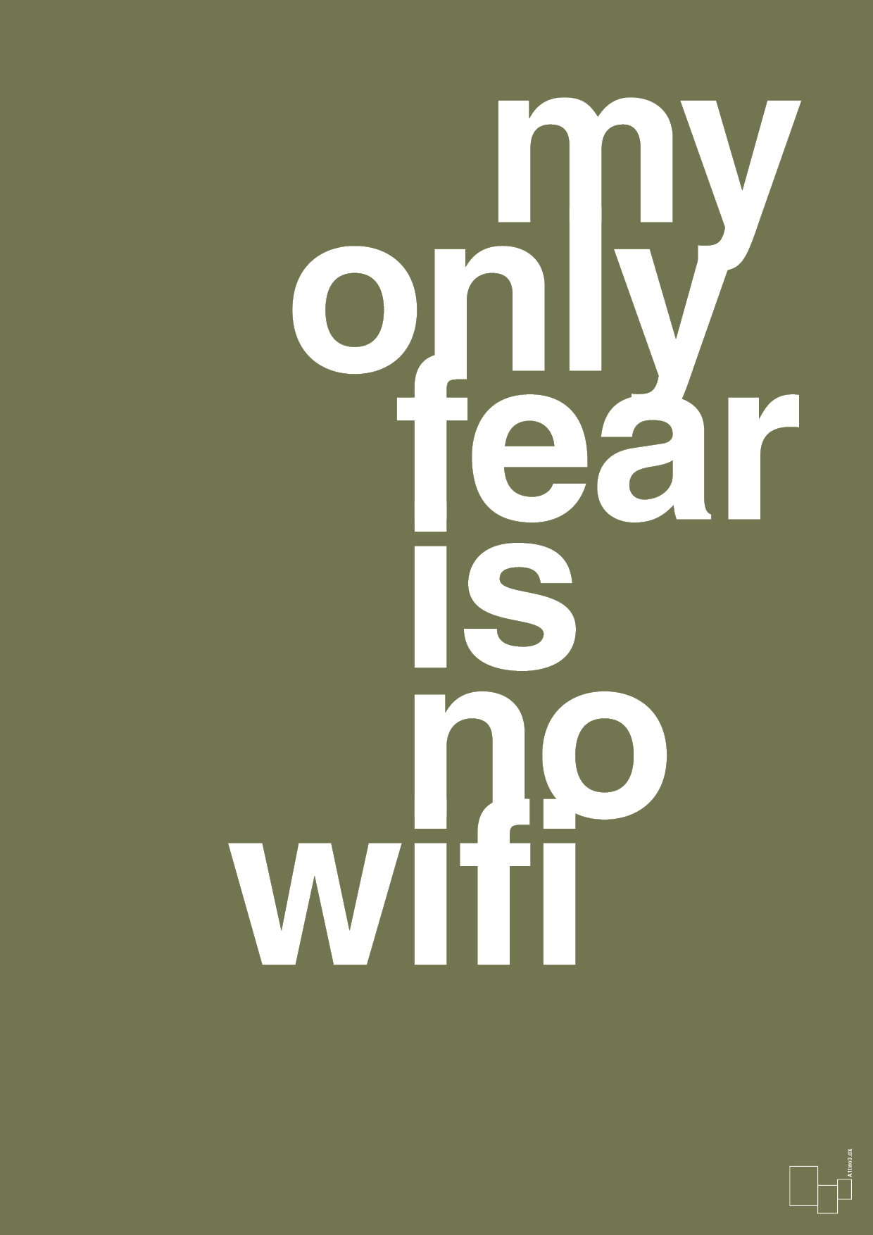 plakat: my only fear is no wifi - secret meadow-Gaming-A1two3