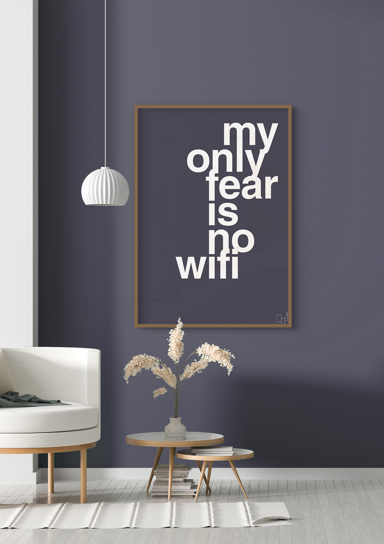 plakat: my only fear is no wifi - graphic charcoal-Gaming-A1two3