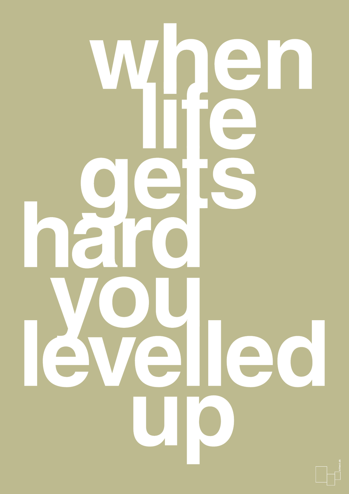 plakat: when life gets hard - back to nature-Gaming-A1two3
