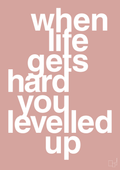 plakat: when life gets hard - bubble shell-Gaming-A1two3