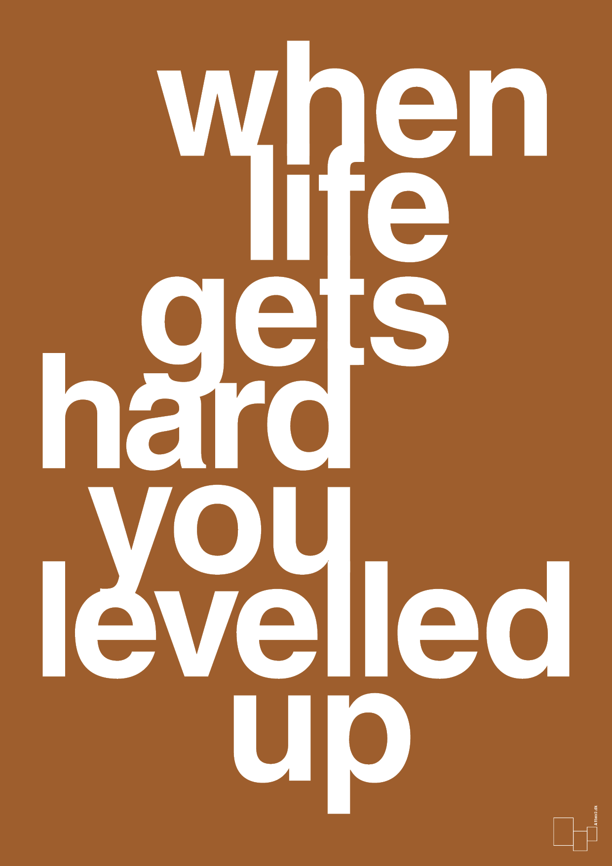 plakat: when life gets hard - cognac-Gaming-A1two3