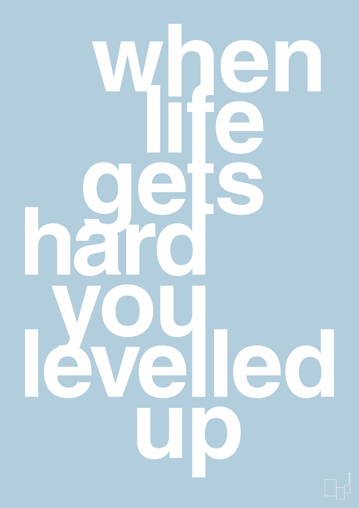 plakat: when life gets hard - heavenly blue-Gaming-A1two3
