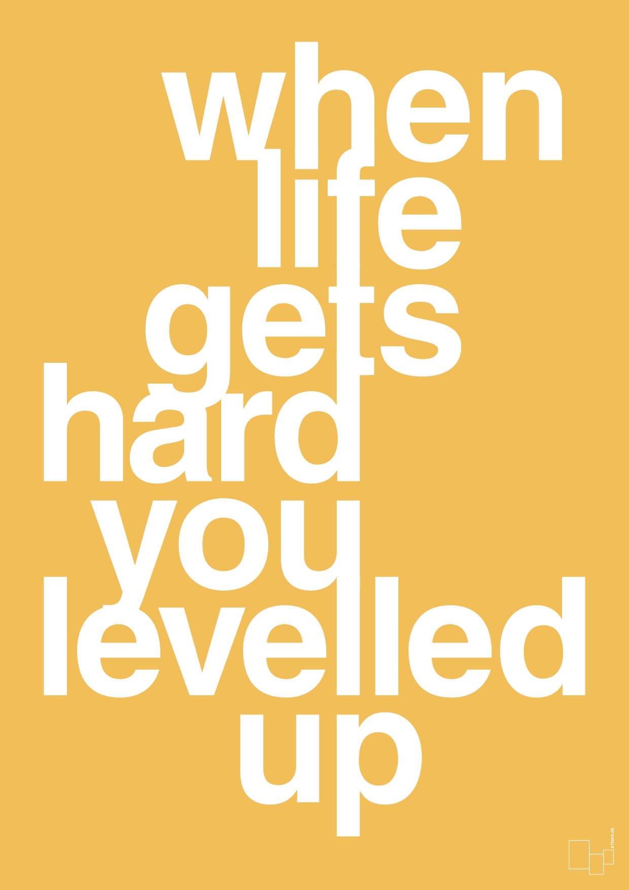 plakat: when life gets hard - honeycomb-Gaming-A1two3