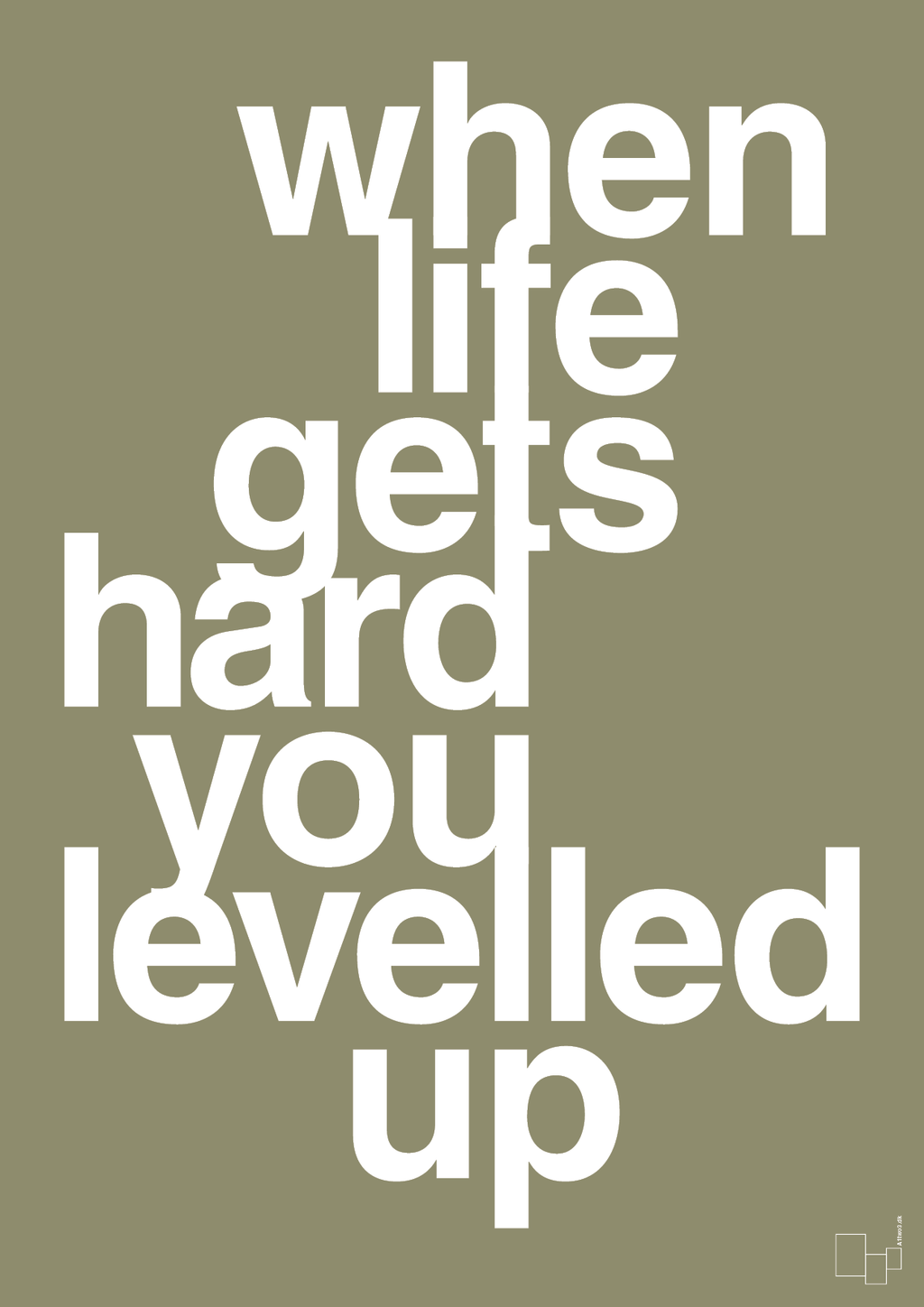 plakat: when life gets hard - misty forrest-Gaming-A1two3