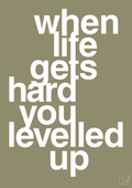 plakat: when life gets hard - misty forrest-Gaming-A1two3