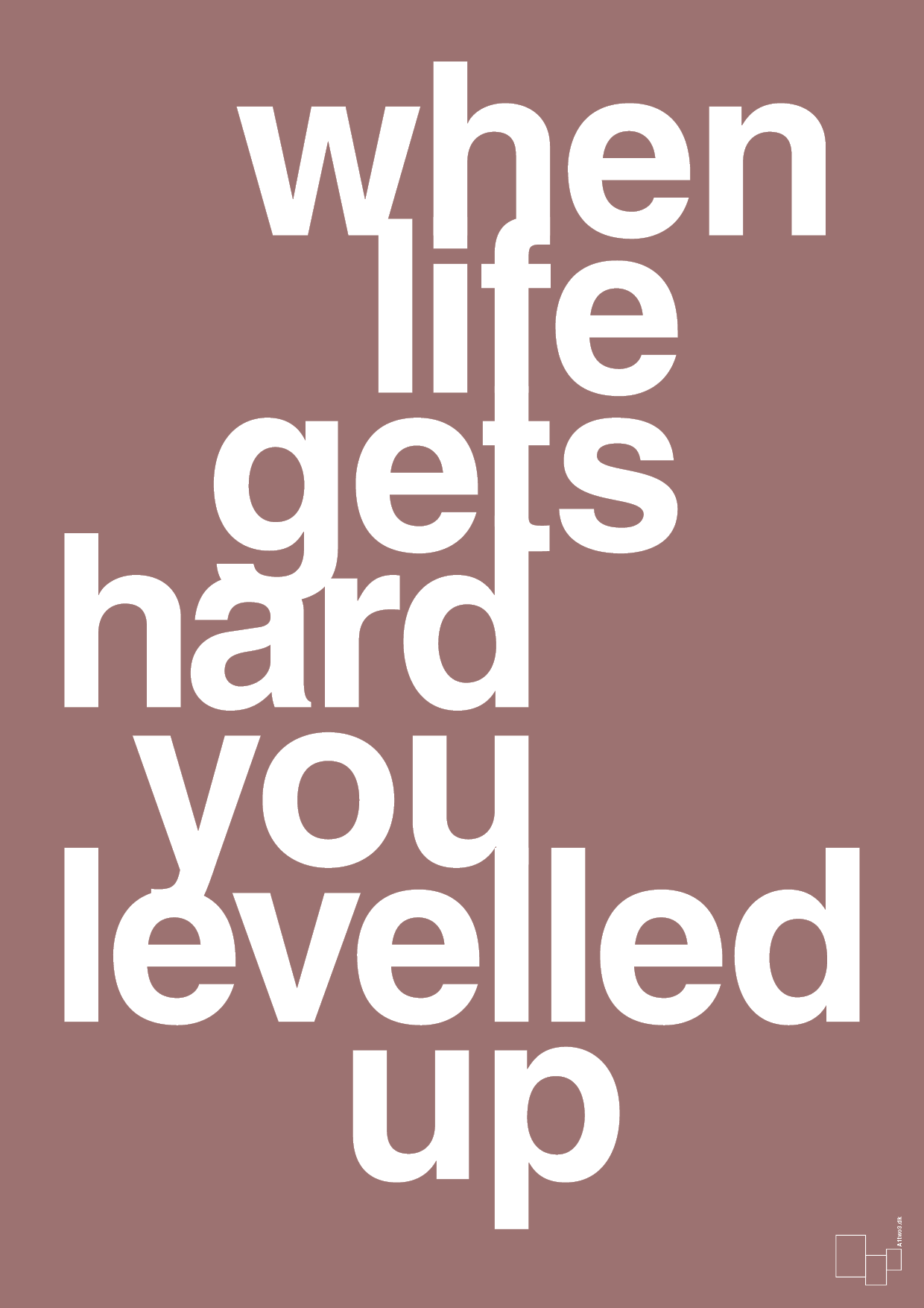plakat: when life gets hard - plum-Gaming-A1two3