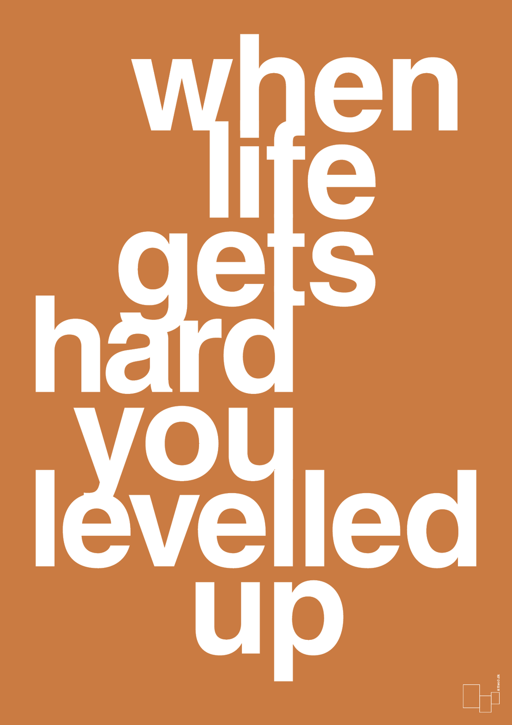 plakat: when life gets hard - rumba orange-Gaming-A1two3