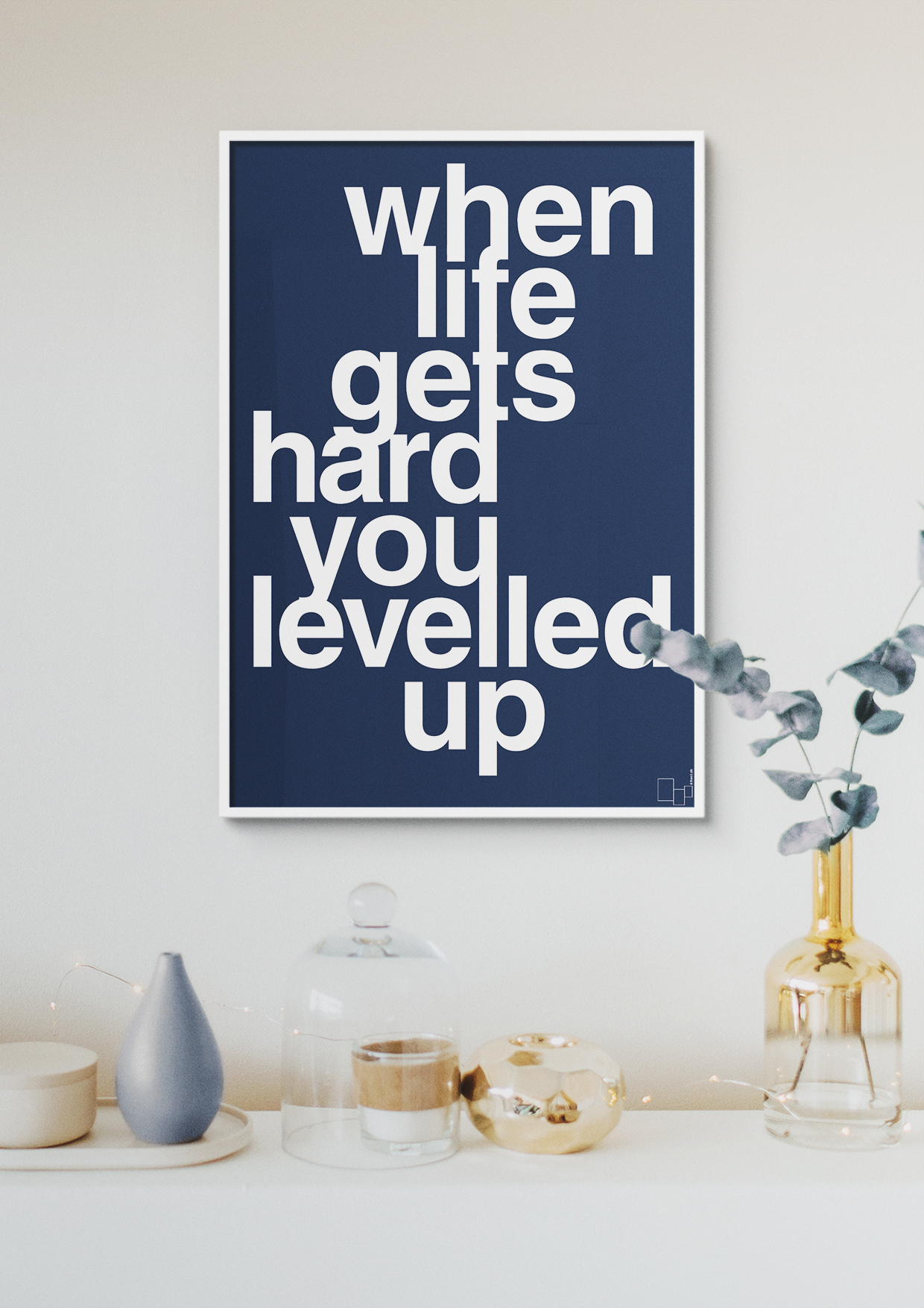 plakat: when life gets hard - graphic charcoal-Gaming-A1two3