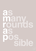 plakat: amrap - broken beige-Fitness-A1two3