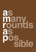 plakat: amrap - dark brown-Fitness-A1two3