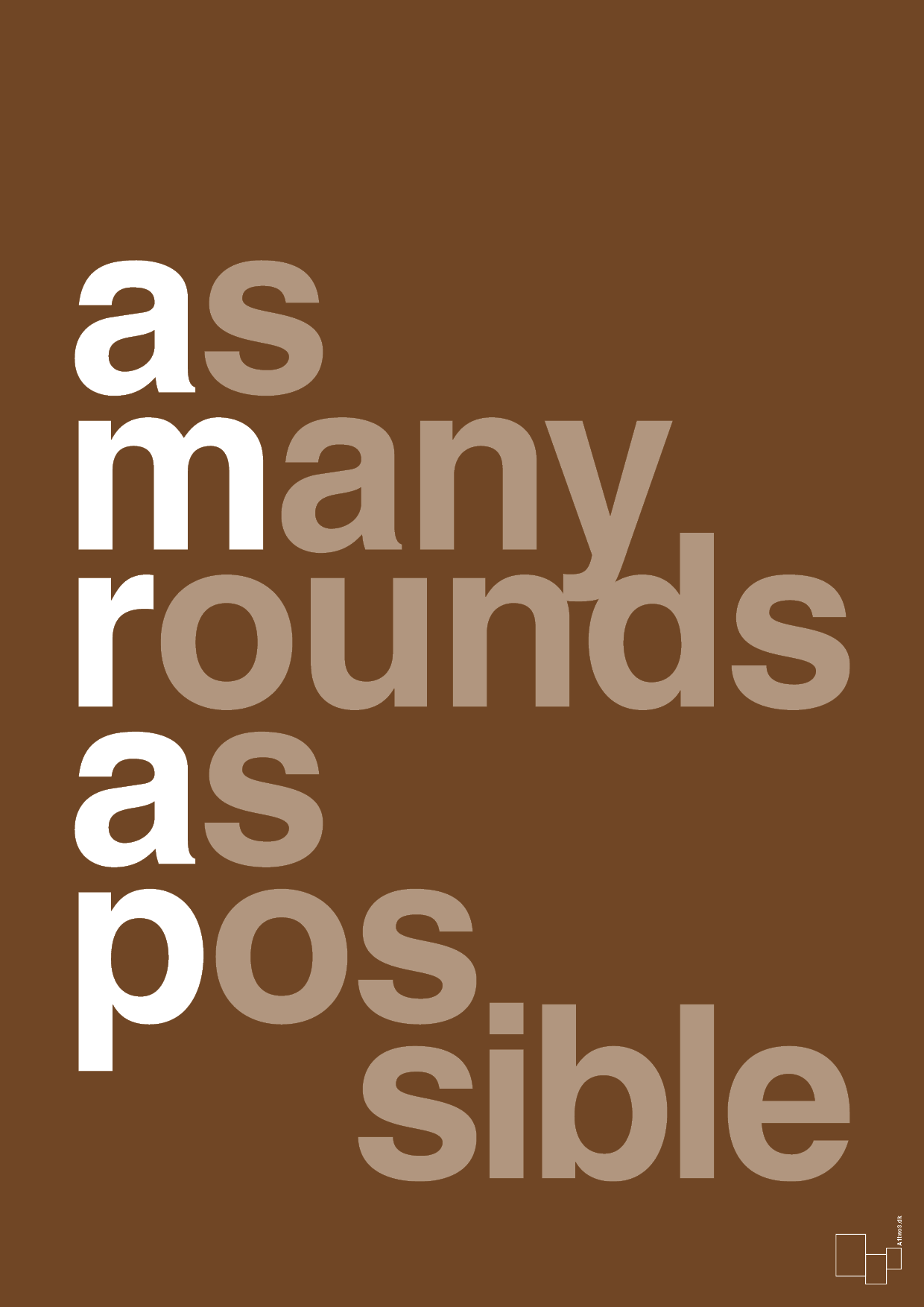 plakat: amrap - dark brown-Fitness-A1two3