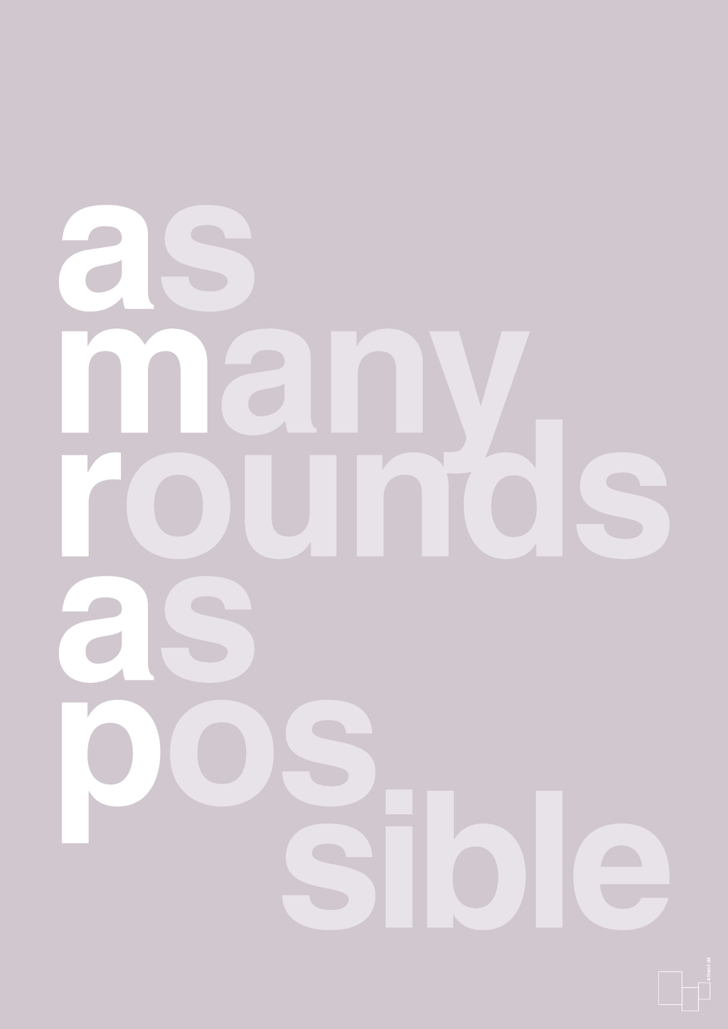 plakat: amrap - dusty lilac-Fitness-A1two3
