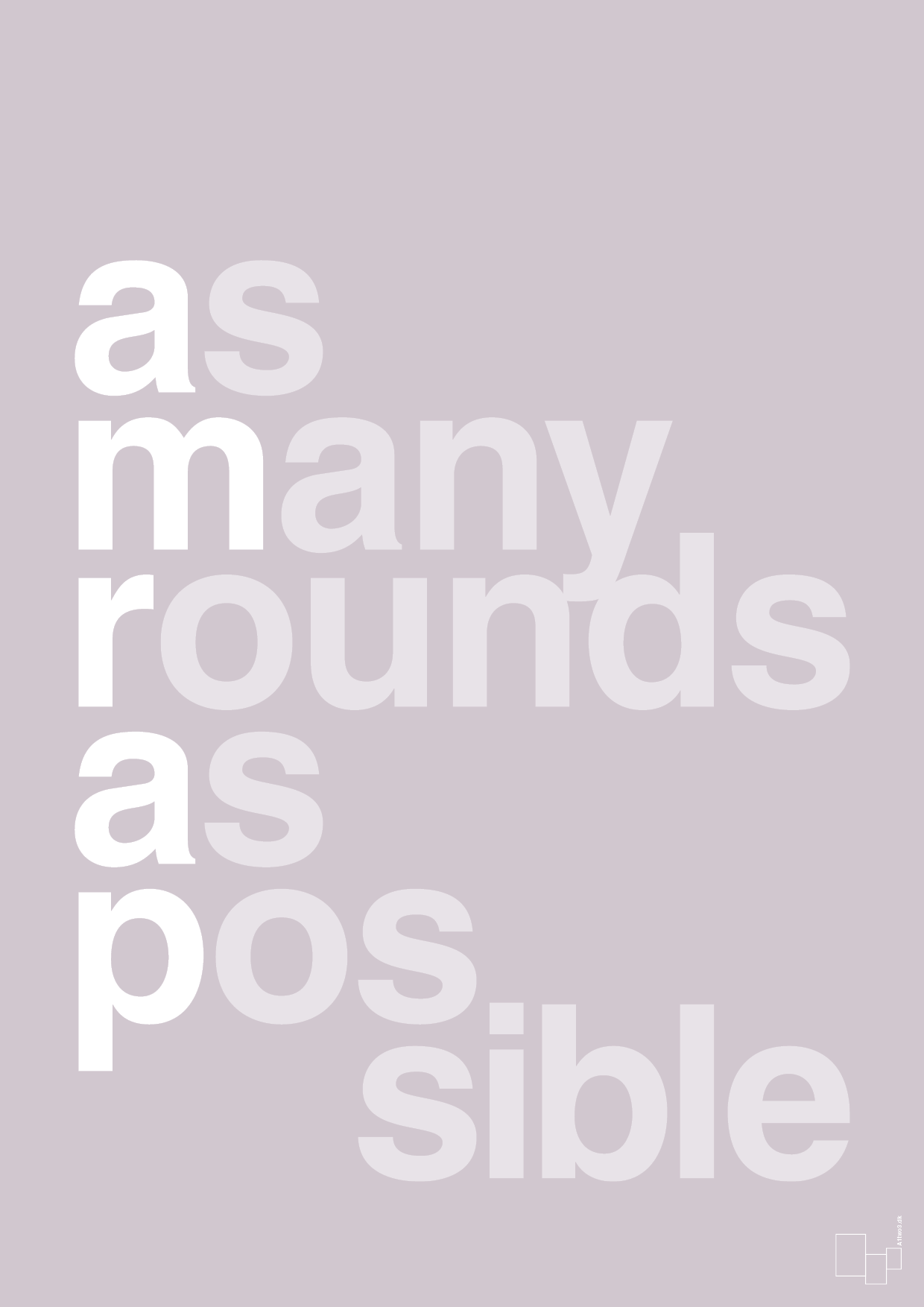 plakat: amrap - dusty lilac-Fitness-A1two3