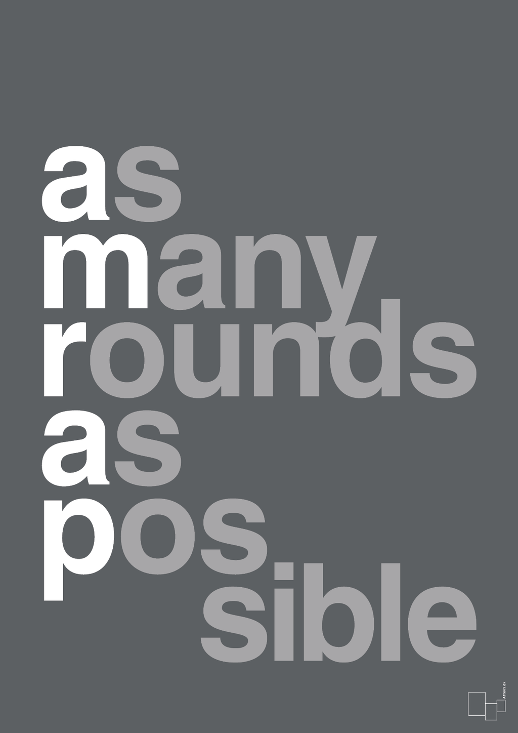 plakat: amrap - graphic charcoal-Fitness-A1two3