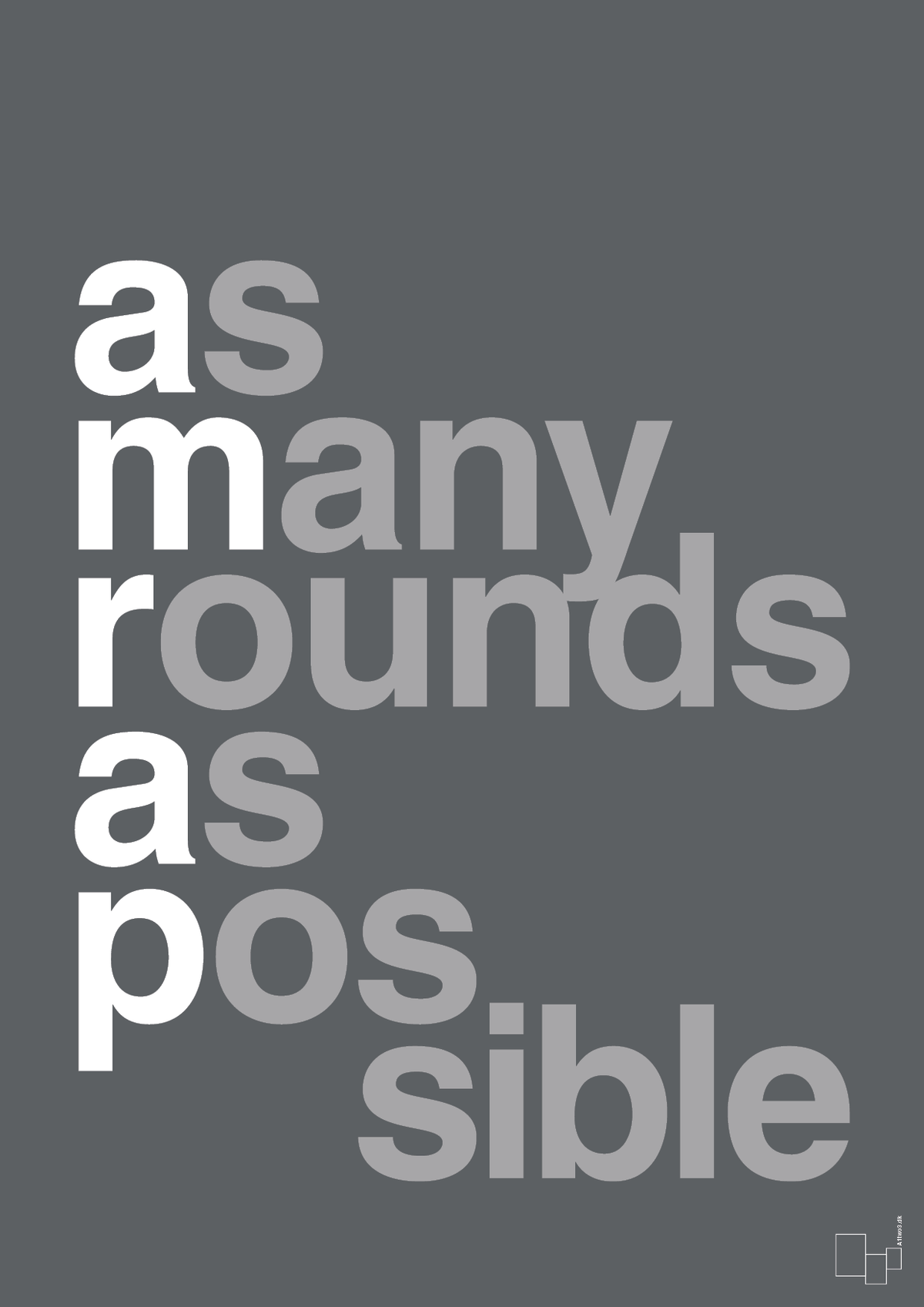 plakat: amrap - graphic charcoal-Fitness-A1two3