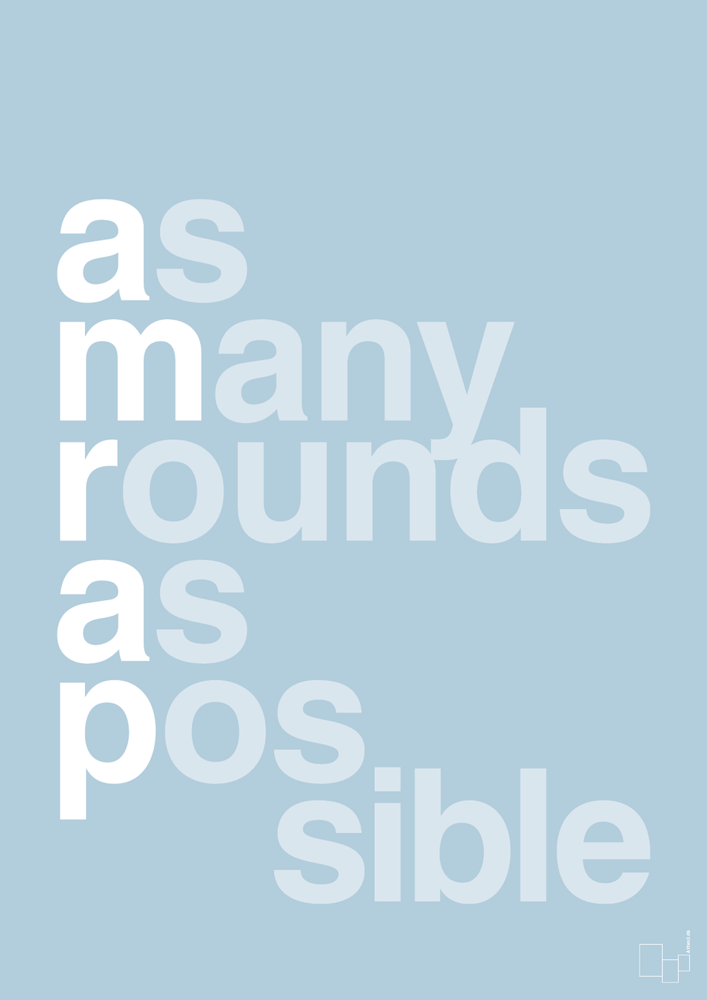 plakat: amrap - heavenly blue-Fitness-A1two3