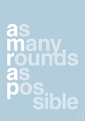 plakat: amrap - heavenly blue-Fitness-A1two3