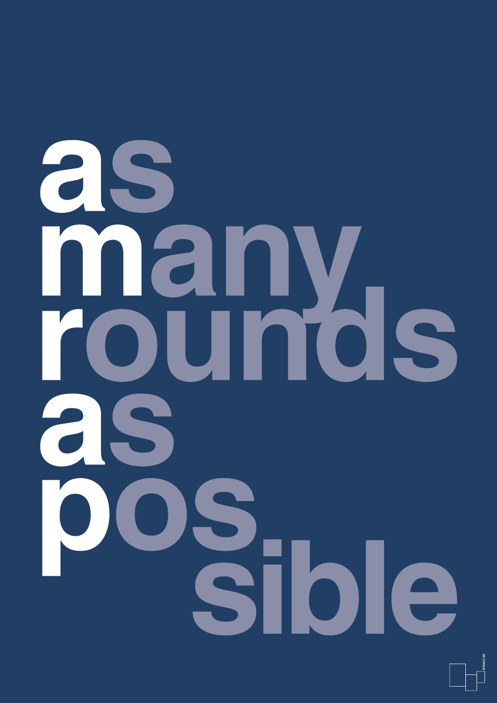 plakat: amrap - lapis blue-Fitness-A1two3