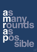 plakat: amrap - lapis blue-Fitness-A1two3