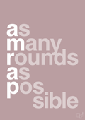 plakat: amrap - light rose-Fitness-A1two3