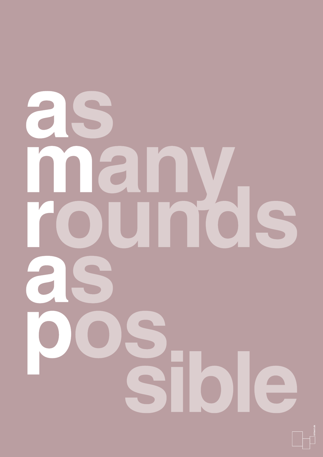 plakat: amrap - light rose-Fitness-A1two3