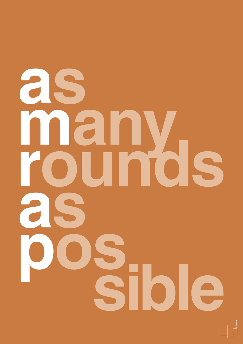plakat: amrap - rumba orange-Fitness-A1two3