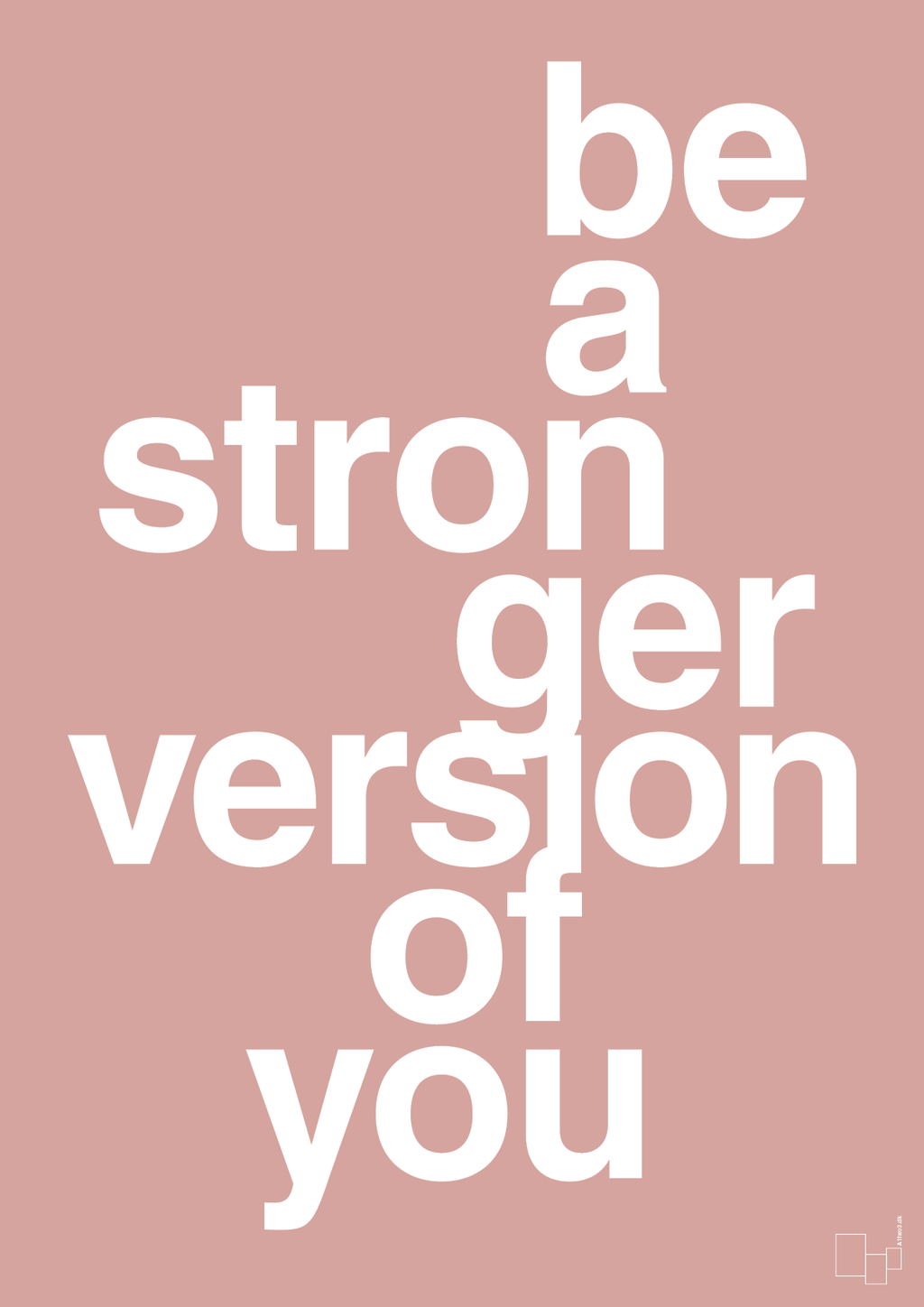 plakat: be a stronger version of you - bubble shell-Fitness-A1two3