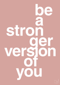 plakat: be a stronger version of you - bubble shell-Fitness-A1two3