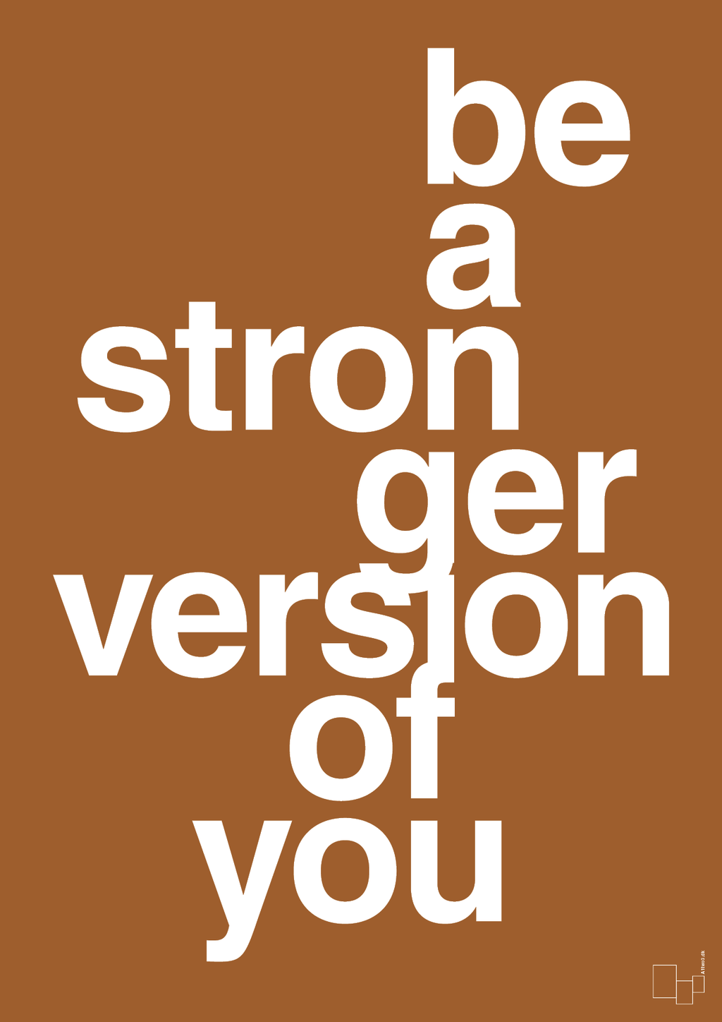 plakat: be a stronger version of you - cognac-Fitness-A1two3