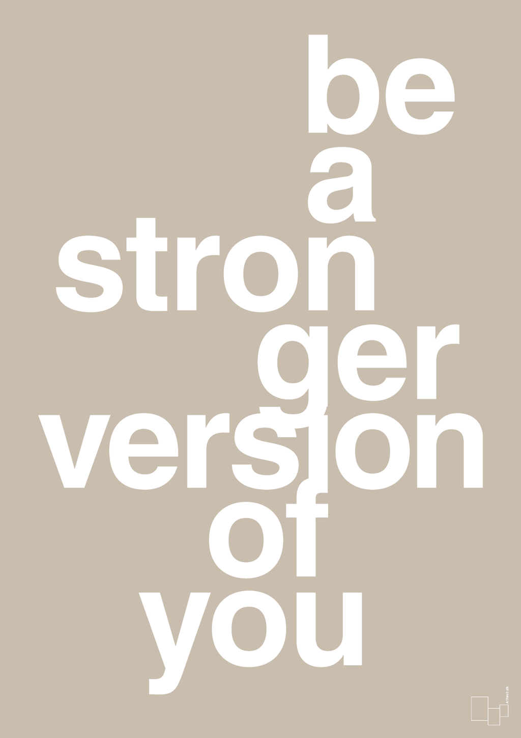 plakat: be a stronger version of you - creamy mushroom-Fitness-A1two3