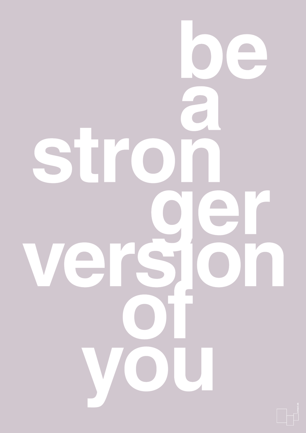 plakat: be a stronger version of you - dusty lilac-Fitness-A1two3