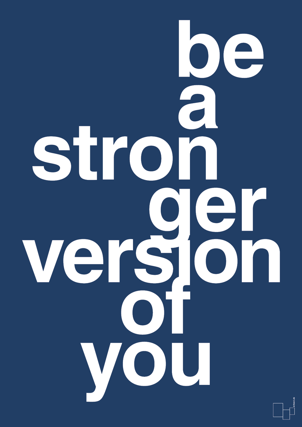 plakat: be a stronger version of you - lapis blue-Fitness-A1two3
