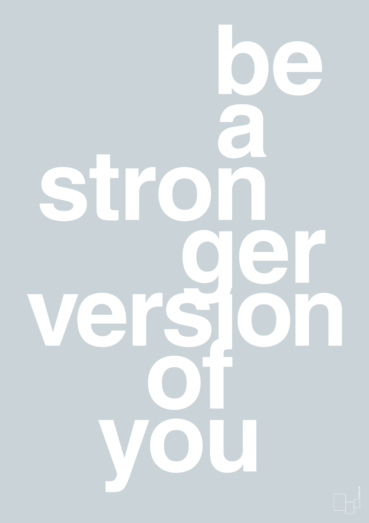 plakat: be a stronger version of you - light drizzle-Fitness-A1two3