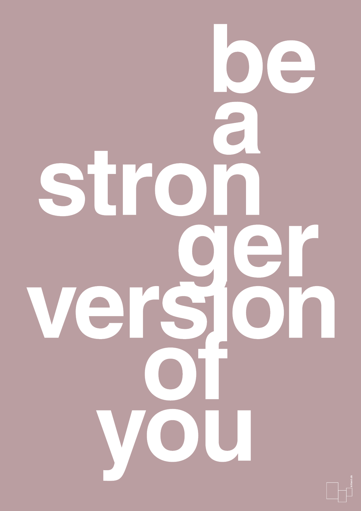 plakat: be a stronger version of you - light rose-Fitness-A1two3