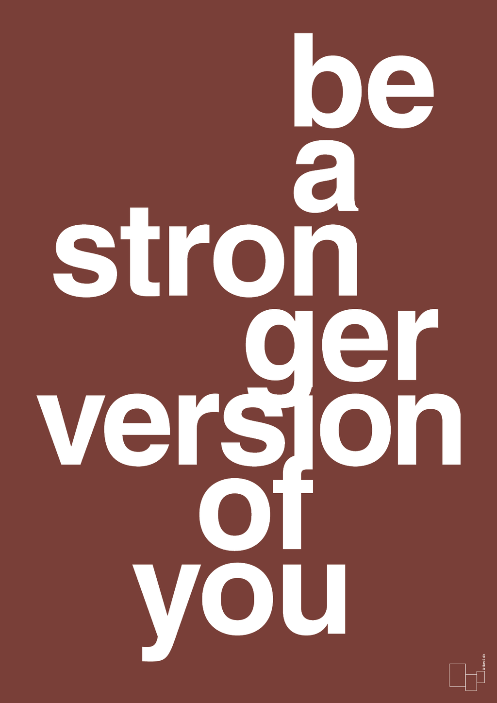 plakat: be a stronger version of you - red pepper-Fitness-A1two3