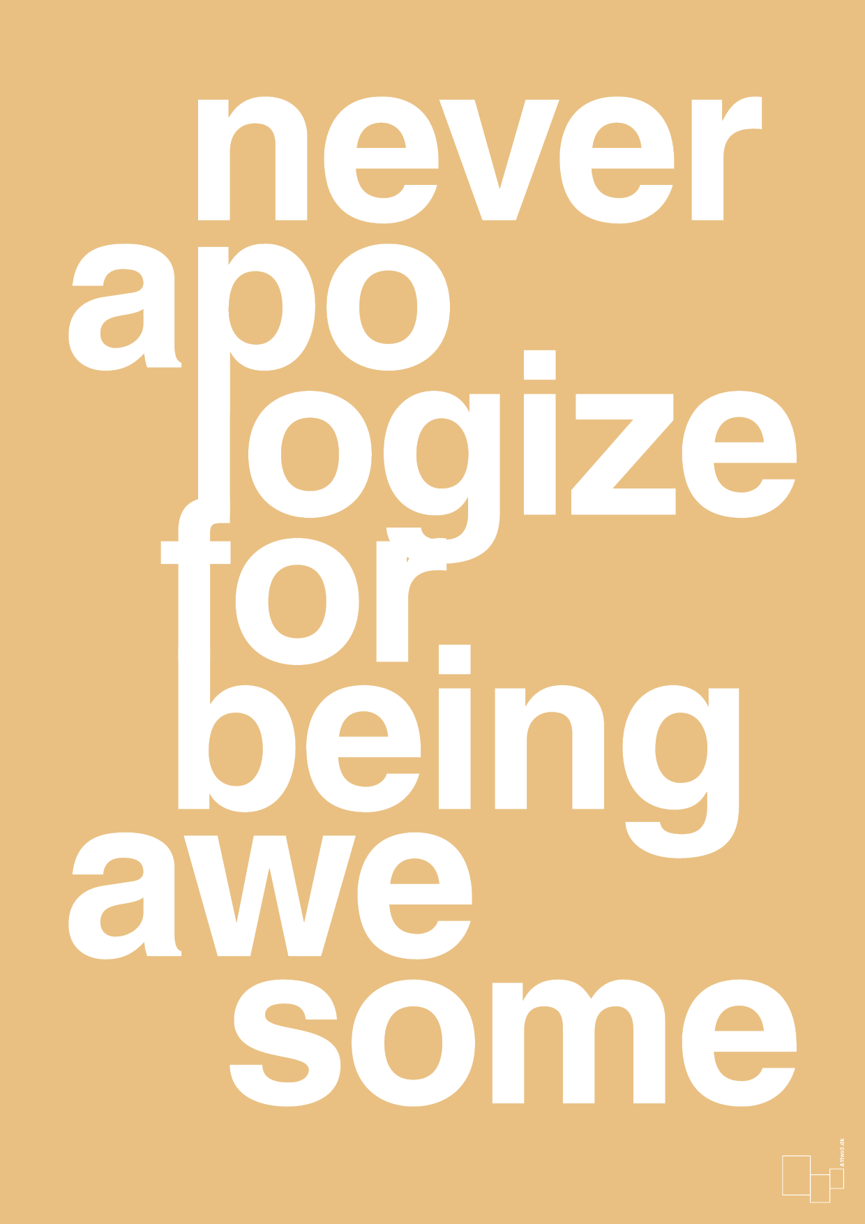 plakat: never apologize for being awesome - charismatic-Fitness-A1two3