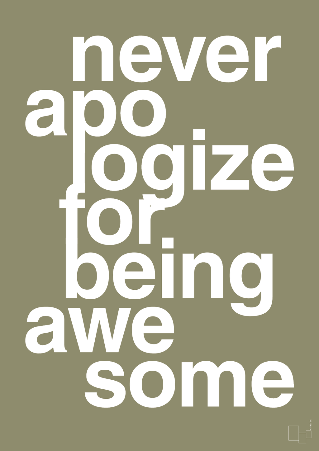 plakat: never apologize for being awesome - misty forrest-Fitness-A1two3