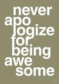 plakat: never apologize for being awesome - misty forrest-Fitness-A1two3