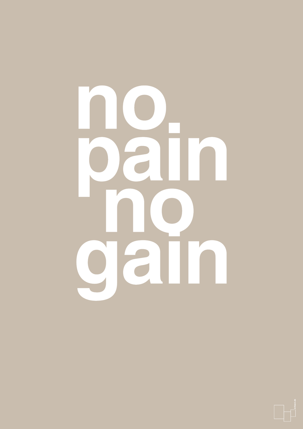 plakat: no pain no gain - creamy mushroom-Fitness-A1two3