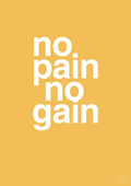 plakat: no pain no gain - honeycomb-Fitness-A1two3