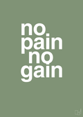 plakat: no pain no gain - jade-Fitness-A1two3