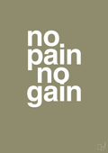 plakat: no pain no gain - misty forrest-Fitness-A1two3