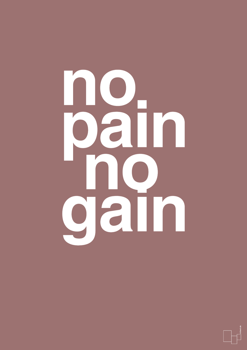 plakat: no pain no gain - plum-Fitness-A1two3