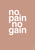 plakat: no pain no gain - powder-Fitness-A1two3